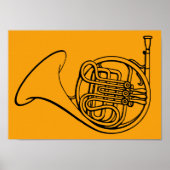 Muziek in de Horn-band Poster (Voorkant)