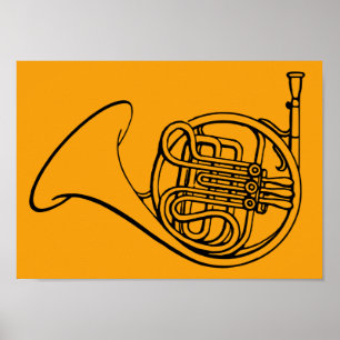 Muziek in de Horn-band Poster