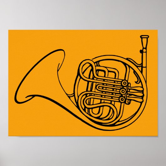 Muziek in de Horn-band Poster (Voorkant)