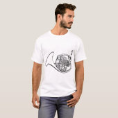 Muziek in de Horn-band T-shirt (Voorkant volledig)