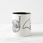 Muziek in de Horn-band Tweekleurige Koffiemok (Center)