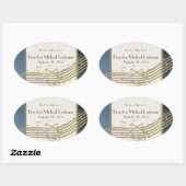 Muziek in de lucht ovale sticker (Vel)