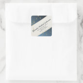 Muziek in de lucht vierkante sticker (Tas)