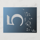 Muziek in de lucht zilveren tafel nummer Kaart (Achterkant)