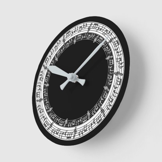 Muziek in de ronde wandklok (Hoek)