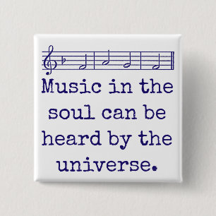 Muziek in de sol kan worden gehoord - muziekprijso vierkante button 5,1 cm