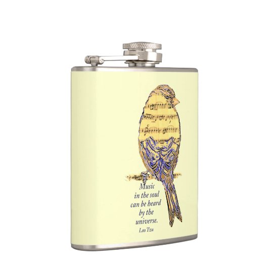 Muziek in de Soul Heard Universe muzieknoot Bird Heupfles (Rechts)