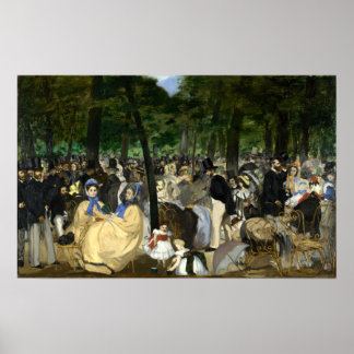 Muziek in de Tuileries Garden - Edouard Manet Poster