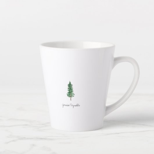 Muziek in de Ziel | Rustieke Waterverf Monogram Latte Mok (Rechts)