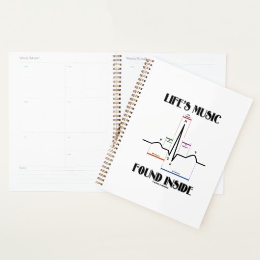 Muziek in ECG Electrocardiogram Planner (Display)