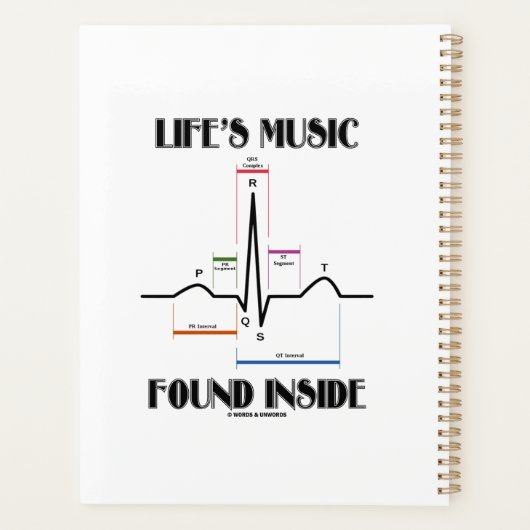 Muziek in ECG Electrocardiogram Planner (Achterkant)