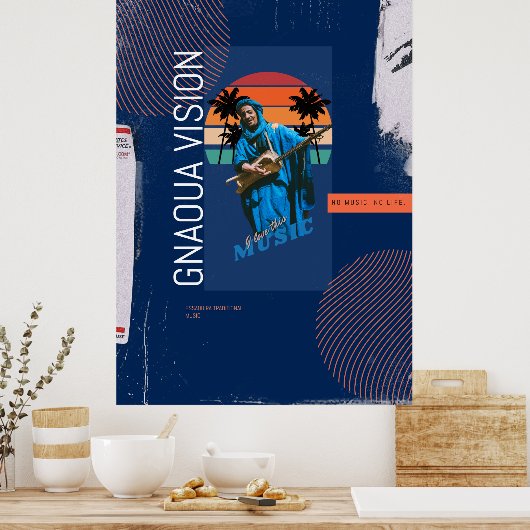 Muziek in Gnaoua Poster (Keuken)