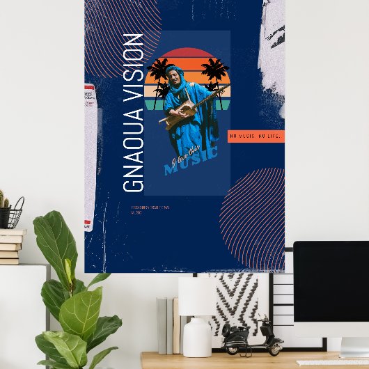 Muziek in Gnaoua Poster (Thuiskantoor)