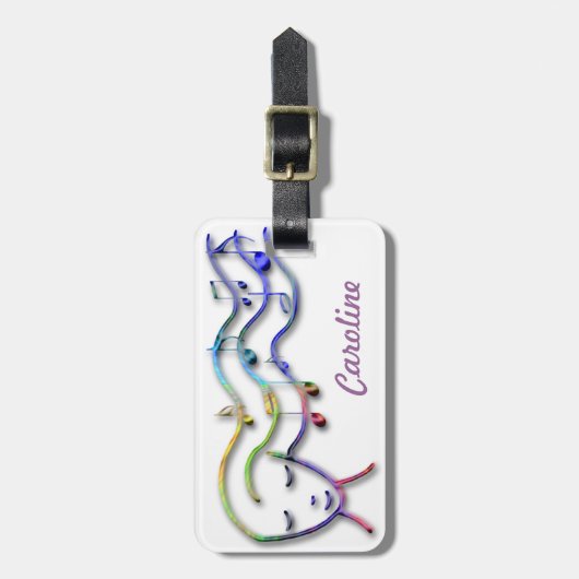 Muziek in het haar bagagelabel (Voorkant verticaal)