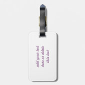 Muziek in het haar bagagelabel (Achterkant verticaal)