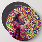 Muziek in kleurenButton Ronde Button 6,0 Cm (Voorkant /achterkant)