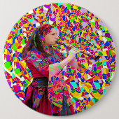 Muziek in kleurenButton Ronde Button 6,0 Cm (Voorkant)