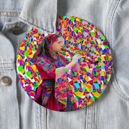 Muziek in kleurenButton Ronde Button 6,0 Cm (In situ)
