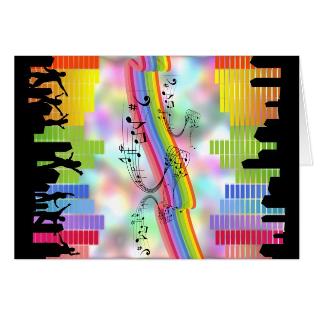 Muziek in kleurrijke partij (Voorkant Horizontaal)