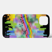 Muziek in kleurrijke partij Case-Mate iPhone case (Achterkant (horizontaal))