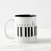 Muziek in Mi Coffee Tea Piano-toetsenbord Mok (Links)