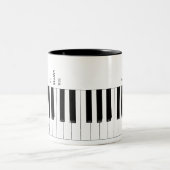 Muziek in Mi Coffee Tea Piano-toetsenbord Mok (Center)