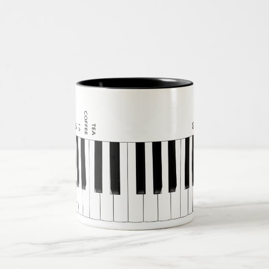 Muziek in Mi Coffee Tea Piano-toetsenbord Mok (Center)