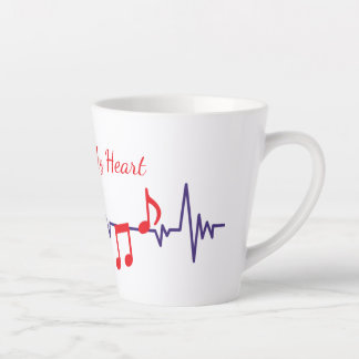 Muziek in mijn hart latte mok