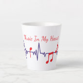 Muziek in mijn hart latte mok (Voorkant)