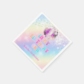 Muziek in mijn verjaardag tijdperk verjaardagsfees servet (Hoek)