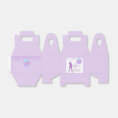 Muziek in mijn verjaardagstijd Paarse verjaardagsf Bedankdoosjes (Uitgevouwen)