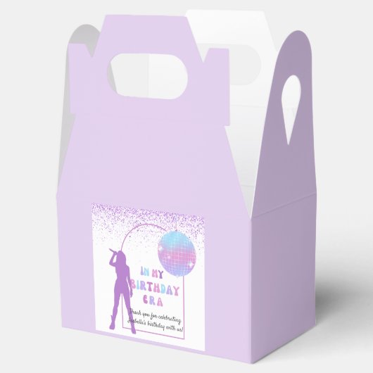 Muziek in mijn verjaardagstijd Paarse verjaardagsf Bedankdoosjes (Geopend)
