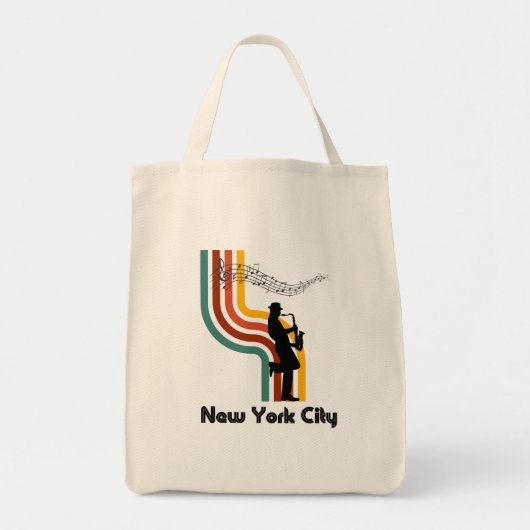 Muziek in NYC-Canvas tas (Voorkant)