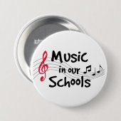 Muziek in onze scholen ronde button 7,6 cm (Voorkant /achterkant)