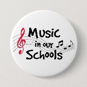 Muziek in onze scholen ronde button 7,6 cm (Voorkant)