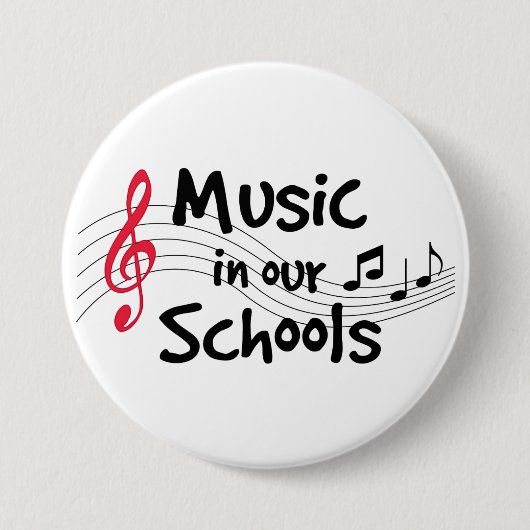Muziek in onze scholen ronde button 7,6 cm (Voorkant)