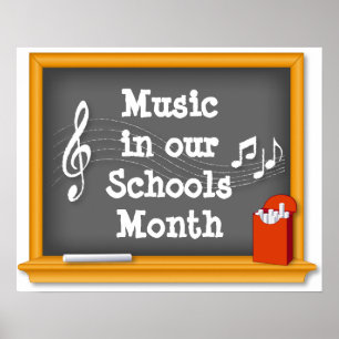 Muziek in onze schoolmaand poster