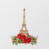 Muziek in Parijs met kersttouwtjes Raamsticker (Vel)