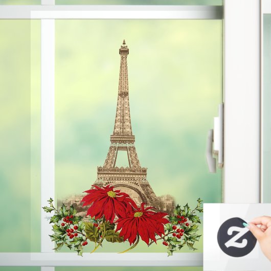  Muziek in Parijs met kersttouwtjes Raamsticker (Huis)