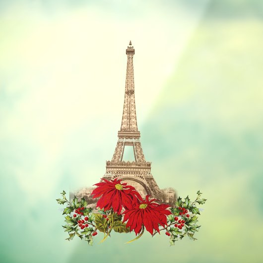 Muziek in Parijs met kersttouwtjes Raamsticker (Vel 3)