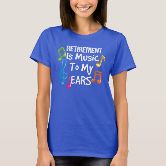 Muziek in ruste Leraar Funny Retirement Gag T-shirt (Voorkant)