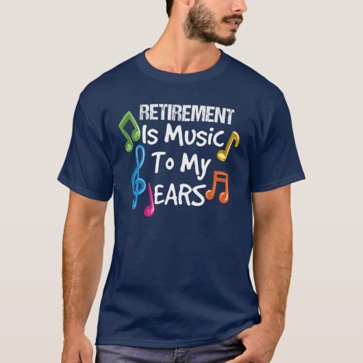Muziek in ruste Retirement T-shirt (Voorkant)
