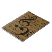 Muziek in Treble Clef Bass sheet Notitieboek (Linkerzijde)