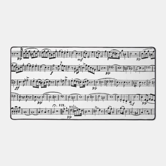 Muziek in zwart-wit bureaumat (Voorkant)