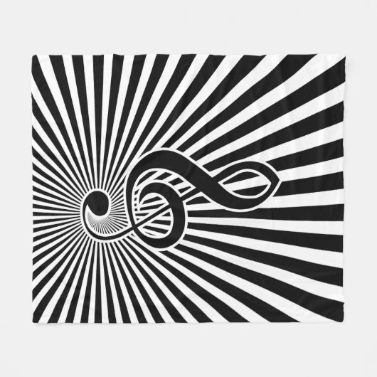 Muziek in zwart-wit en witwasmuziek Opmerking over Fleece Deken (Voorkant (Horizontaal))