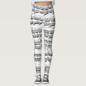 Muziek in zwart-wit leggings (Voorkant)