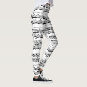 Muziek in zwart-wit leggings (Rechts)