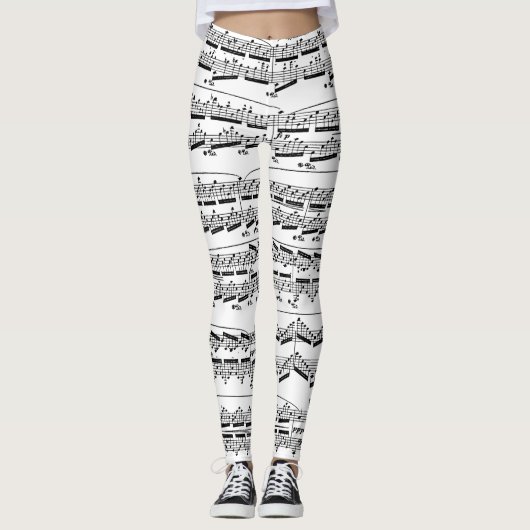 Muziek in zwart-wit leggings (Voorkant)