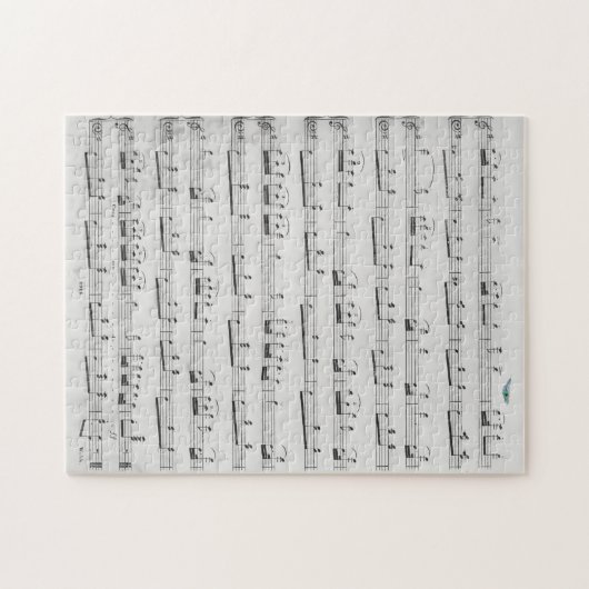Muziek in zwart-wit legpuzzel (Horizontaal)
