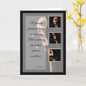 Muziek Inspiratie Cello of Bass Kaart (Gele Bloem)